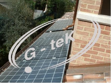 particolare dello stesso impianto Fotovoltaico a Carpi, Modena, su villa ristrutturata